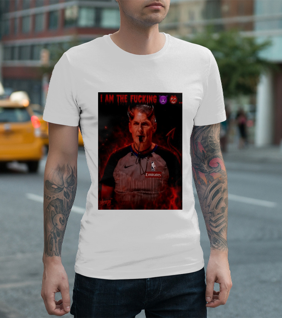 I Am The Fucking Emoji Devil Scott Foster NBA Referee Emirate T-Shirt