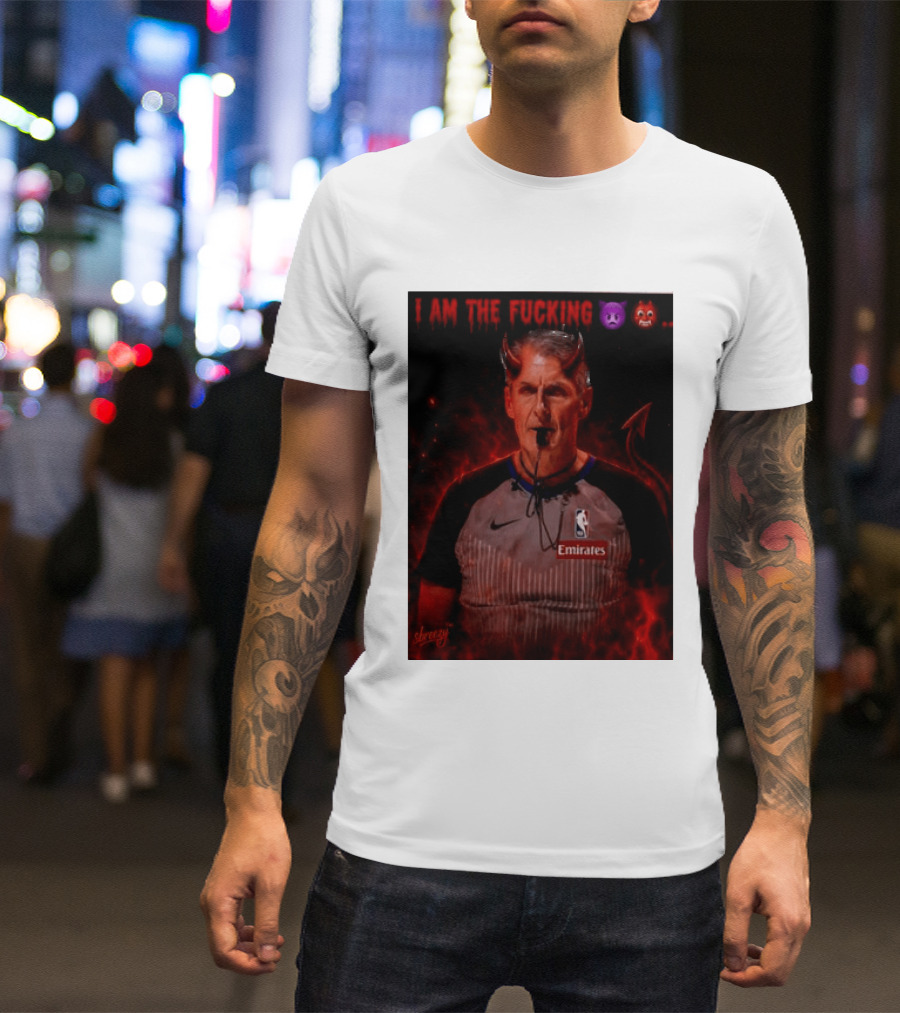 I Am The Fucking Emoji Devil Scott Foster NBA Referee Emirate T-Shirt