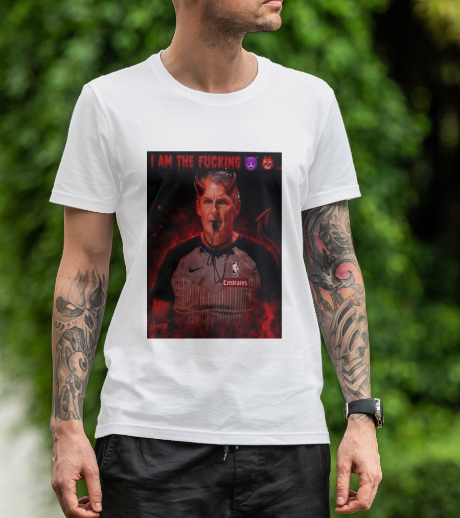 I Am The Fucking Emoji Devil Scott Foster NBA Referee Emirate T-Shirt