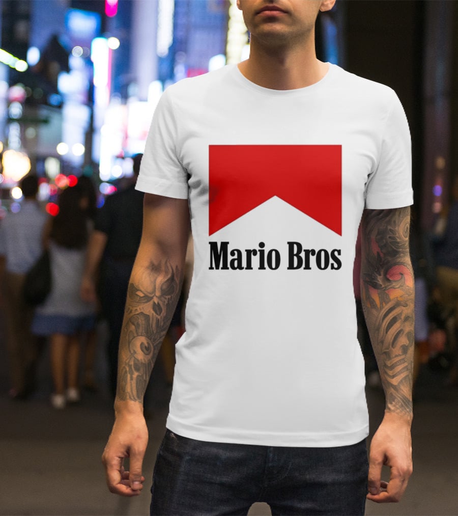 Mario Bros Red Banner T-Shirt