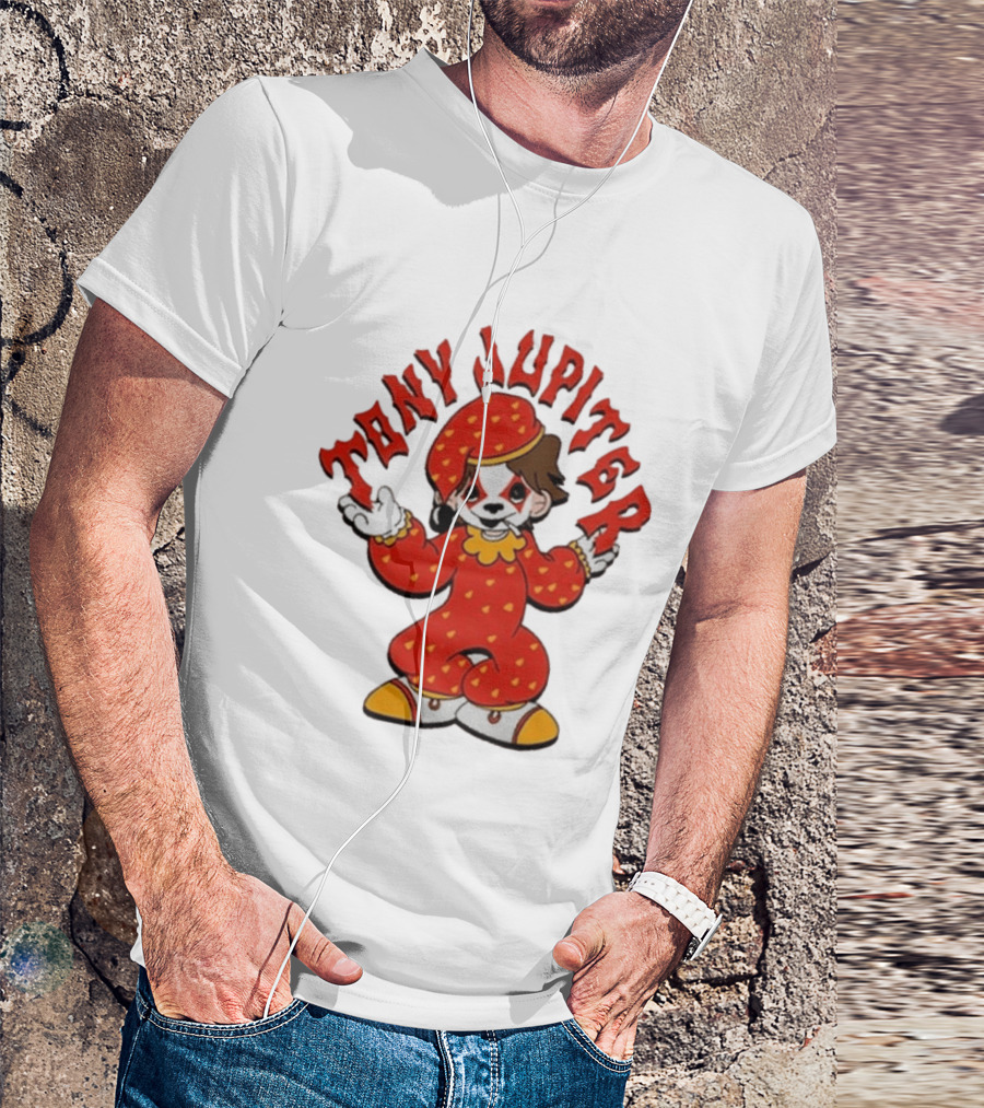 Tony Jupiter Clown Costume Red With White And Yellow T-Shirt