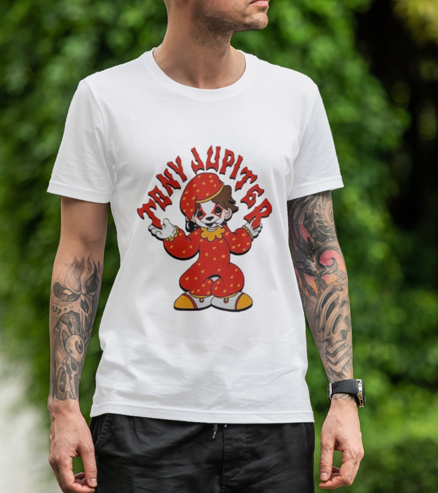 Tony Jupiter Clown Costume Red With White And Yellow T-Shirt