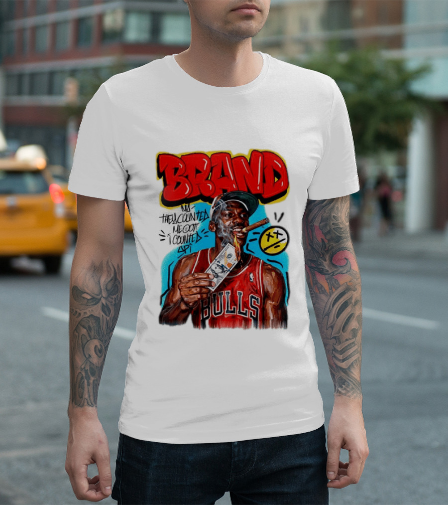 BRAND Michael Jordan Chicago Bulls NBA They Counted Me Out I Counted Spit T-Shirt