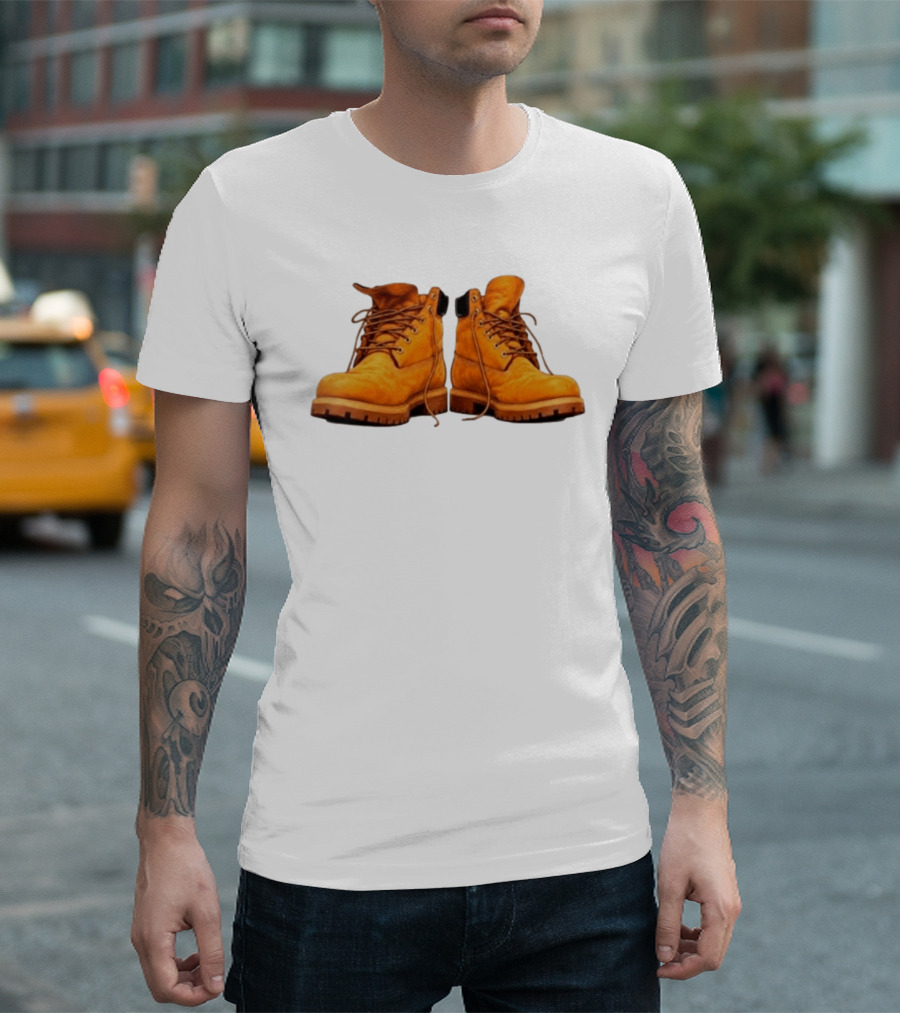 New York Forever Timberland Style Boots T-Shirt