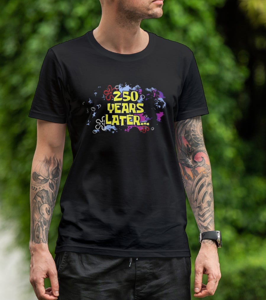 250 Years Later SpongeBob Time Card T-Shirt