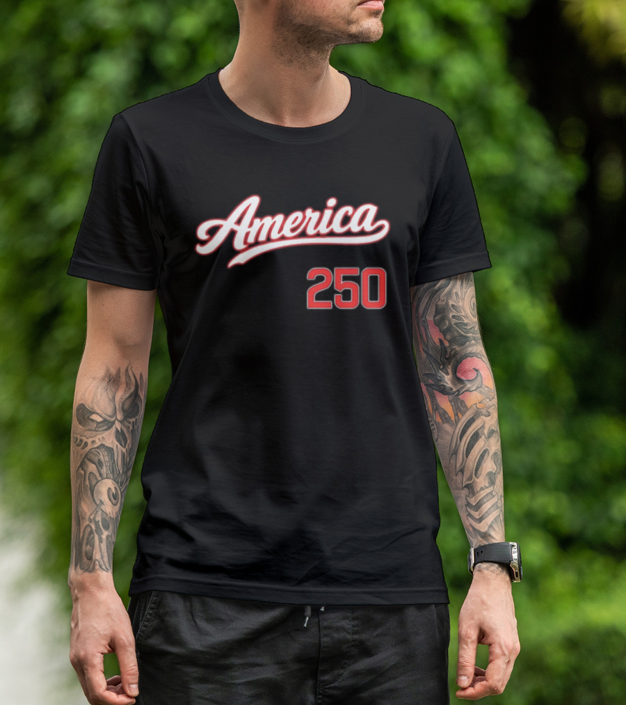 America 250 4th July Celebration Script T-Shirt