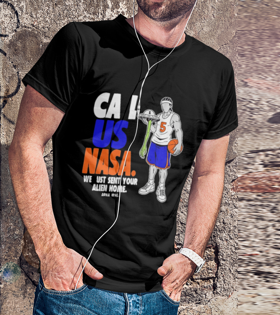 CA I US NASA We Just Sent Your Alien Home Basketball Player T-Shirt