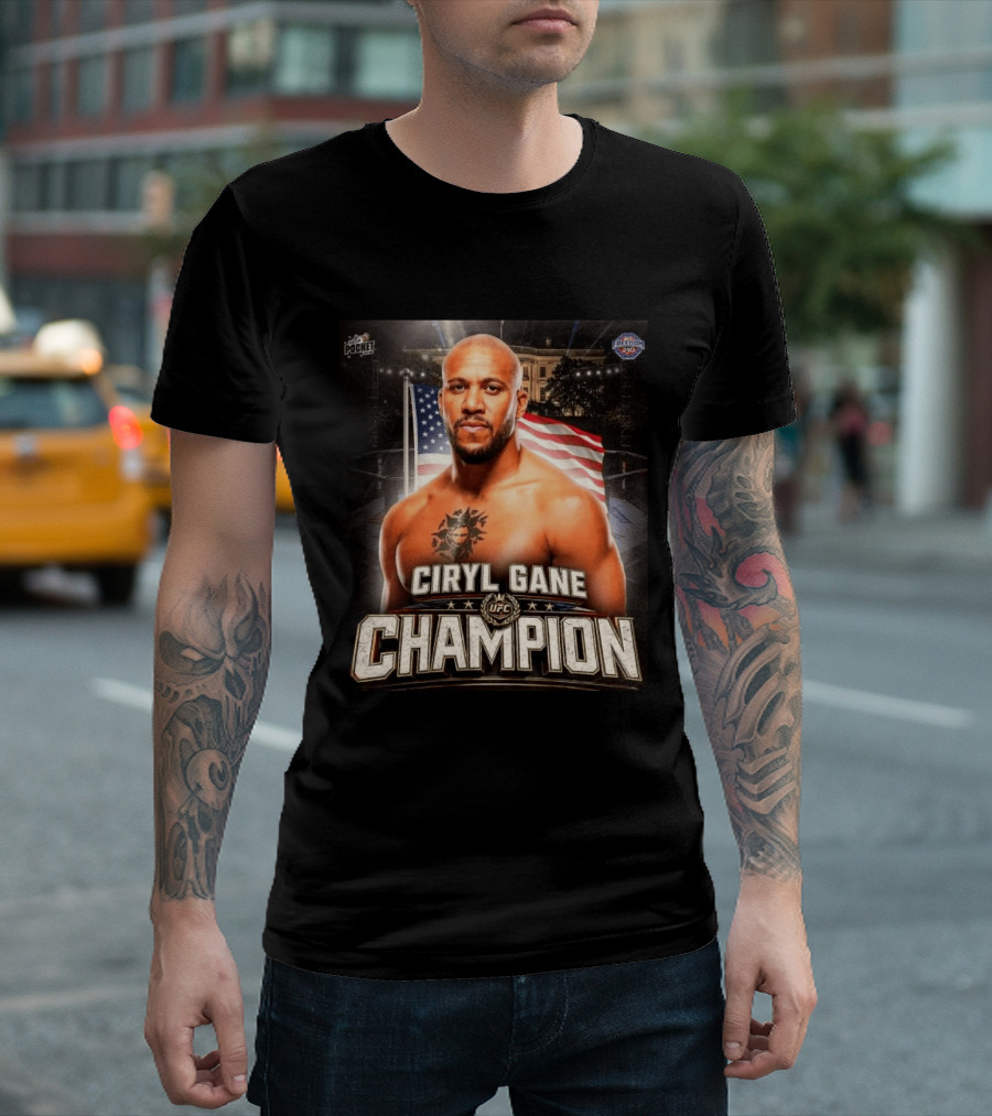 Ciryl Gane Champion UFC American Pride T-Shirt