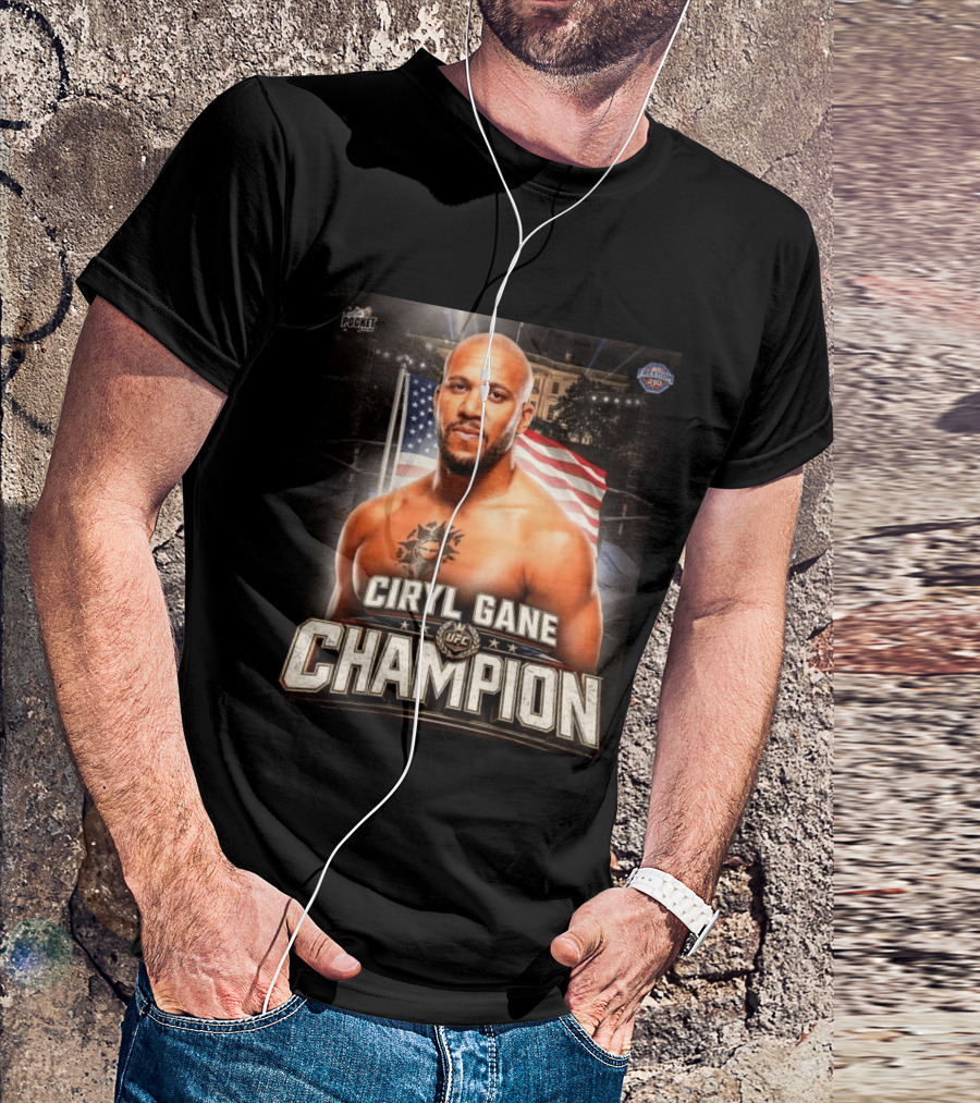 Ciryl Gane Champion UFC American Pride T-Shirt