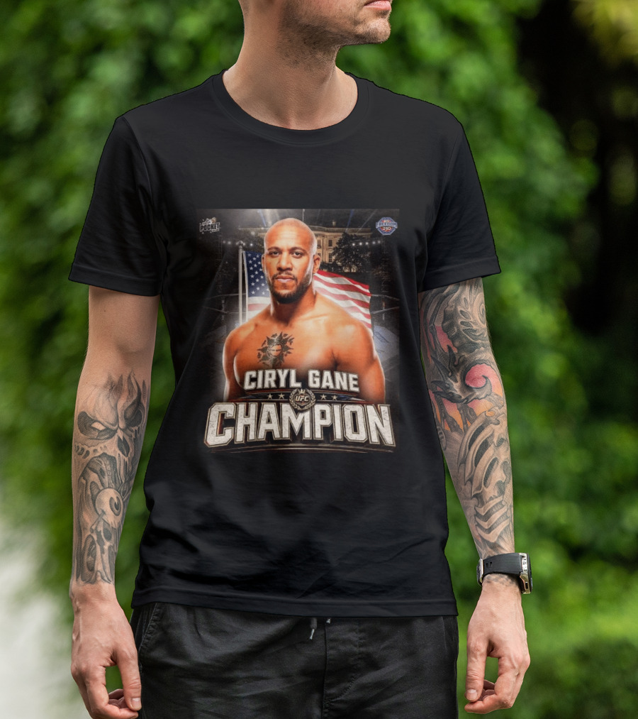 Ciryl Gane Champion UFC American Pride T-Shirt