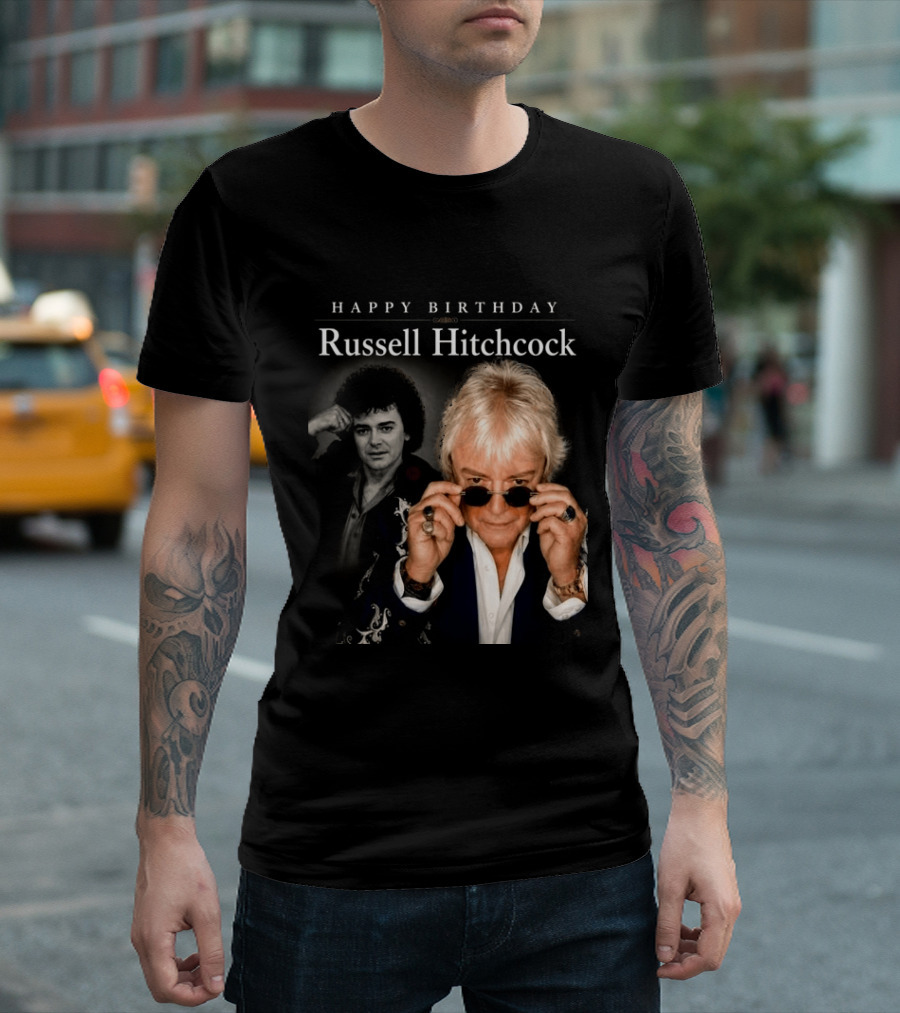 Happy Birthday Russell Hitchcock Iconic Music Celebration T-Shirt