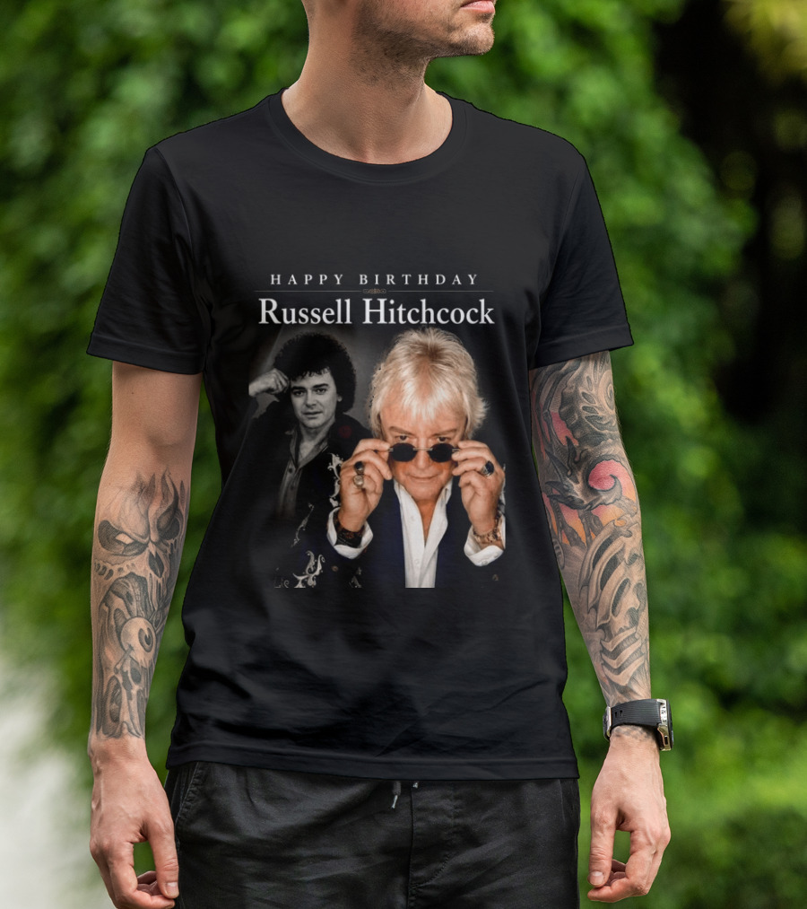 Happy Birthday Russell Hitchcock Iconic Music Celebration T-Shirt