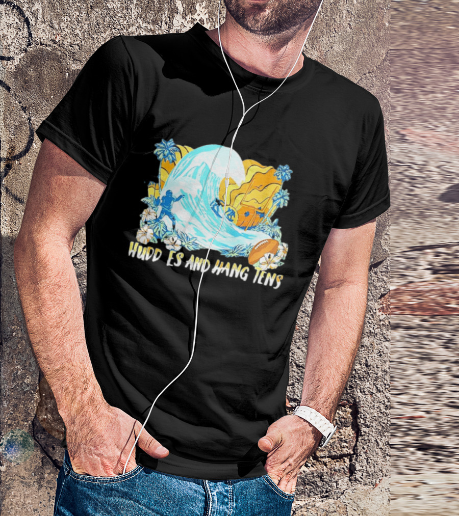 Miami Dolphins Tommy Bahama Huddle And Hang Tens Tropical Surf Football Experience T-Shirt