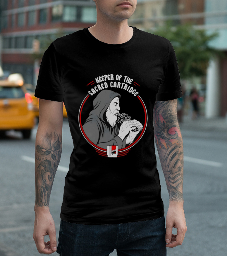 Keeper Of The Sacred Cartridge Gaming System Old Monk T-Shirt