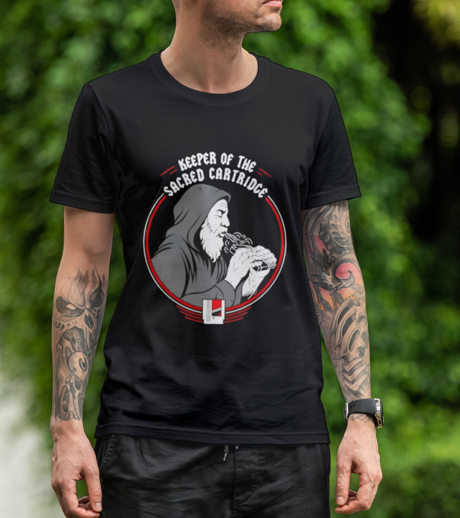 Keeper Of The Sacred Cartridge Gaming System Old Monk T-Shirt