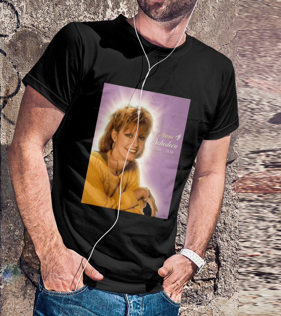 Anne Schedeen 1949 2026 Memorial Image With Angel Wings T-Shirt