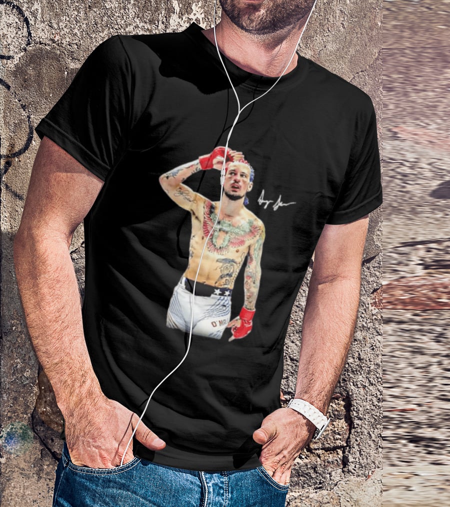 Sean O'Malley UFC MMA Fighter Autographed Pose T-Shirt