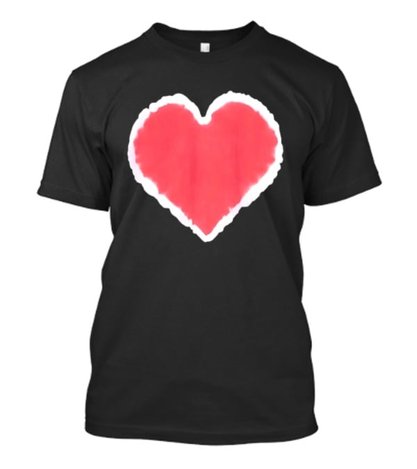 Tie Dye Heart Red Paint Splash T-Shirt