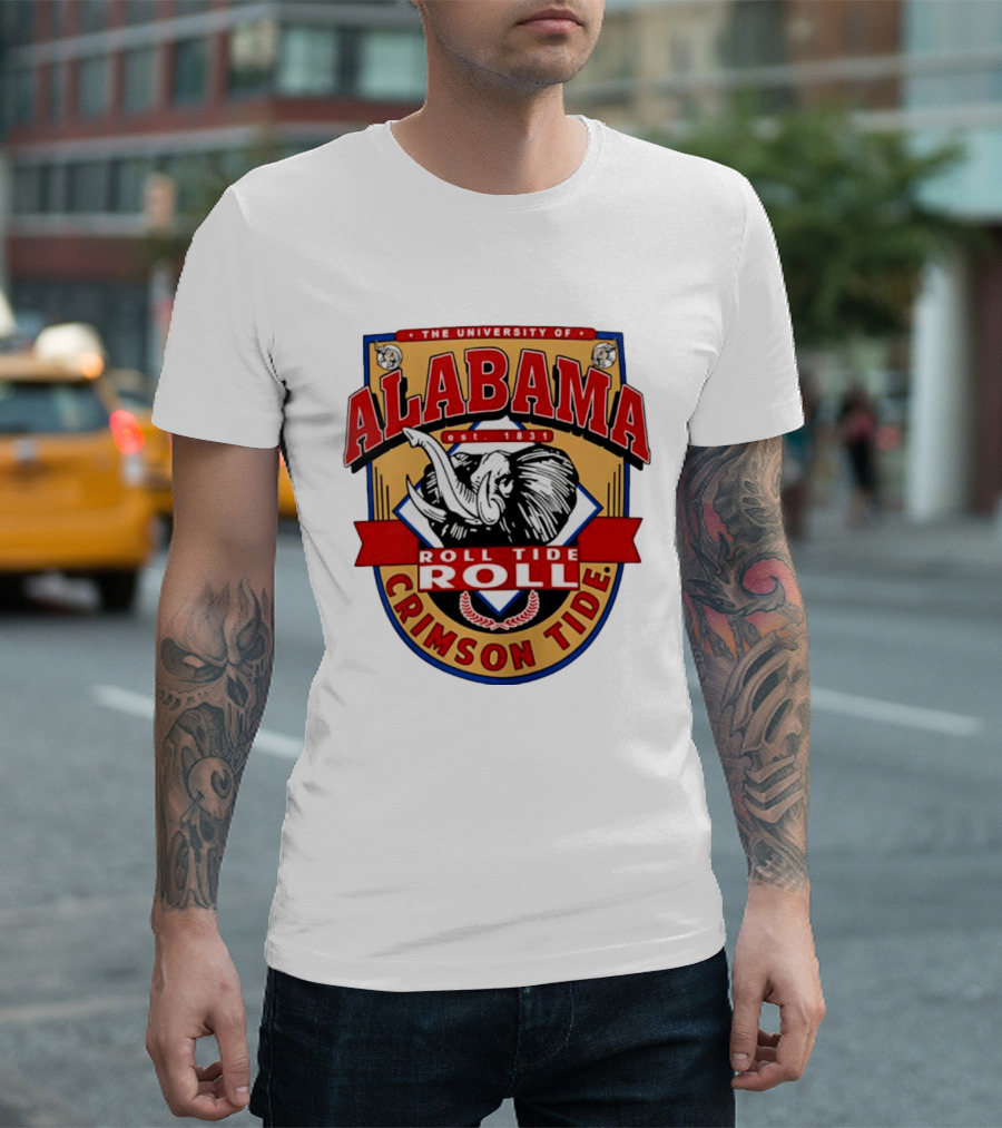 The University Of Alabama Crimson Tide Est 1831 Roll Tide Roll Elephants T-Shirt
