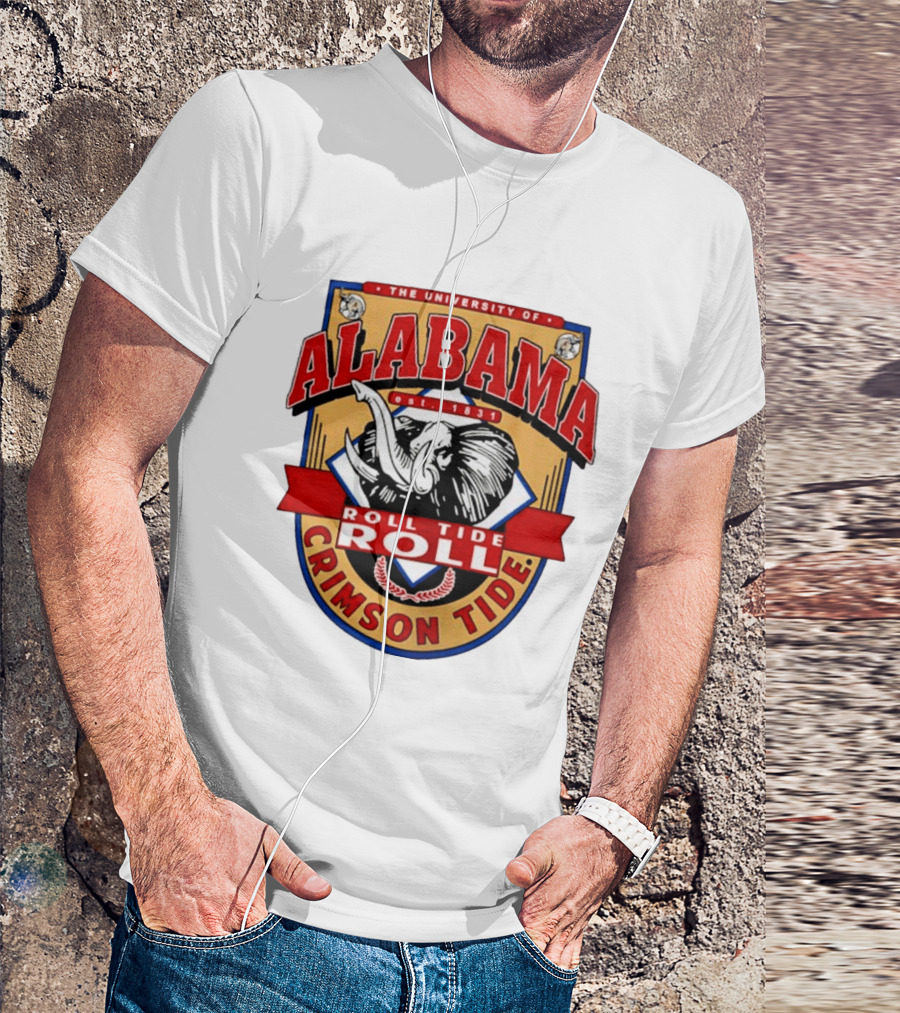The University Of Alabama Crimson Tide Est 1831 Roll Tide Roll Elephants T-Shirt