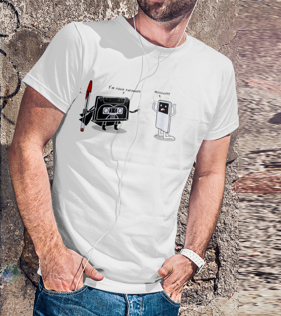 Cassette Tape Vader I'm Your Father IPod Noooo Pop Culture T-Shirt