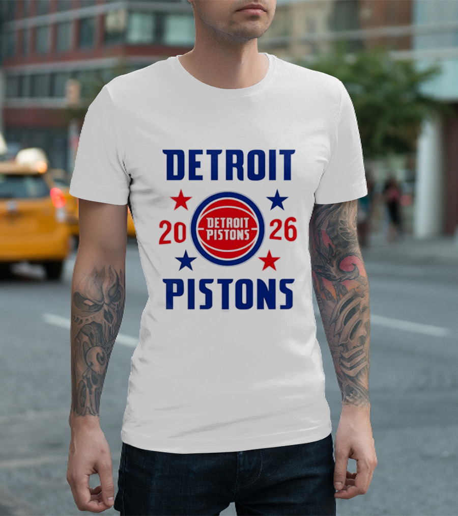 Detroit Pistons 2026 NBA Stars Team T-Shirt