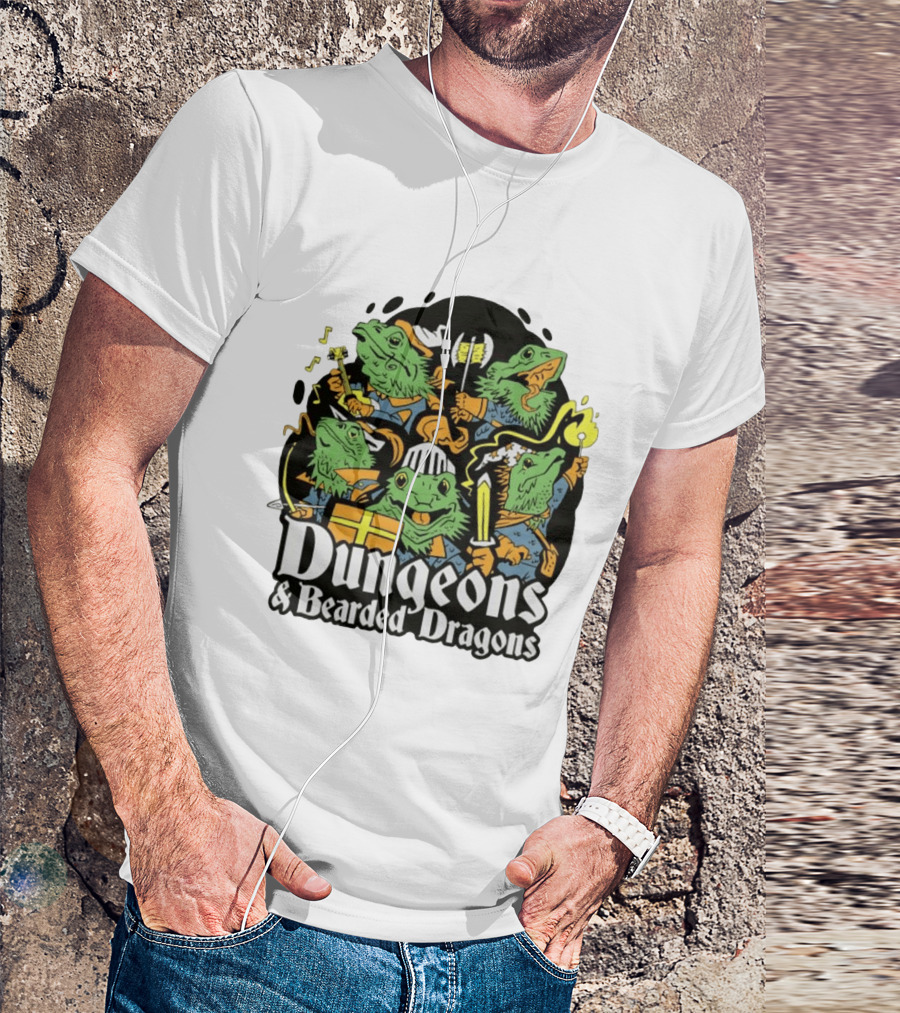 Dungeons And Bearded Dragons Adventurers Party Fantasy Game T-Shirt