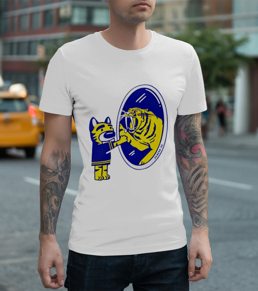 Gnash Predators Sabretooth Tiger Mirror Reflection T-Shirt