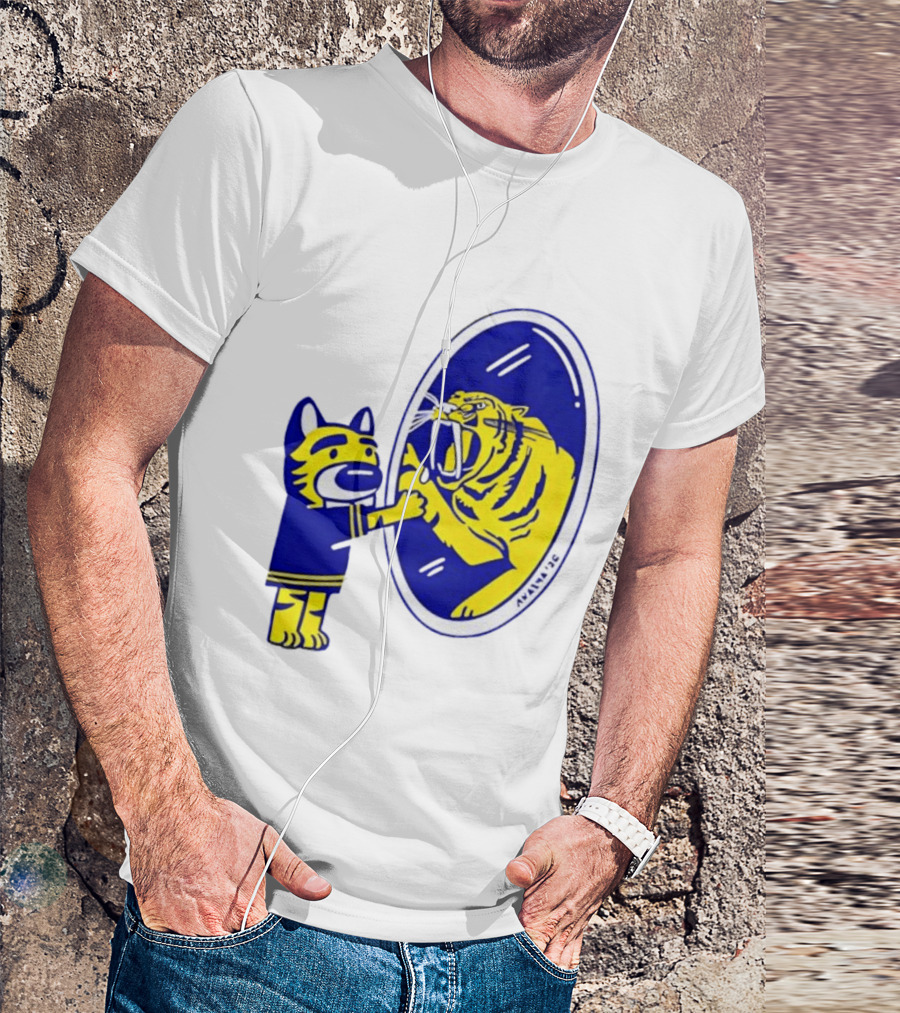 Gnash Predators Sabretooth Tiger Mirror Reflection T-Shirt