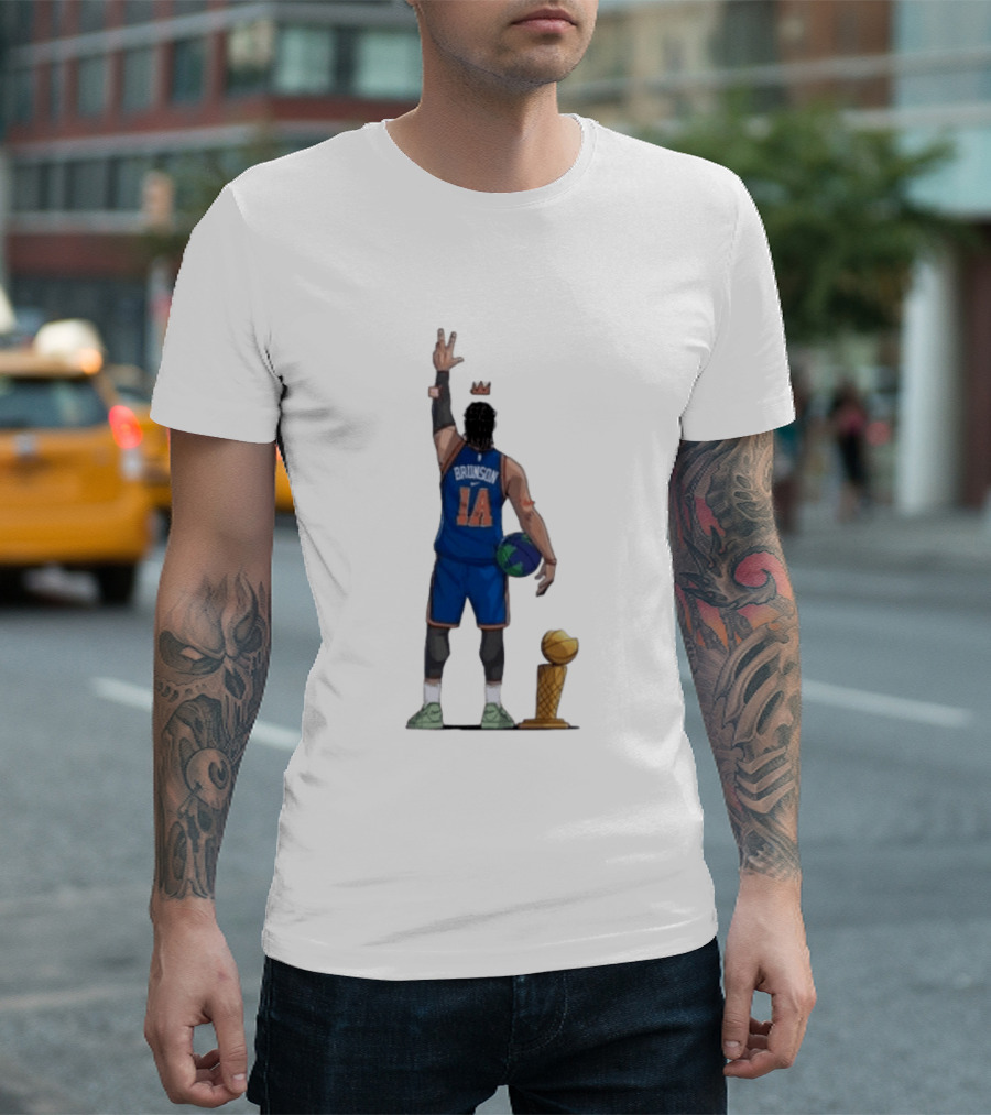 Jalen Brunson 1a Ayooo Becky Trophy 2026 NBA Basketball Knicks Sports T-Shirt