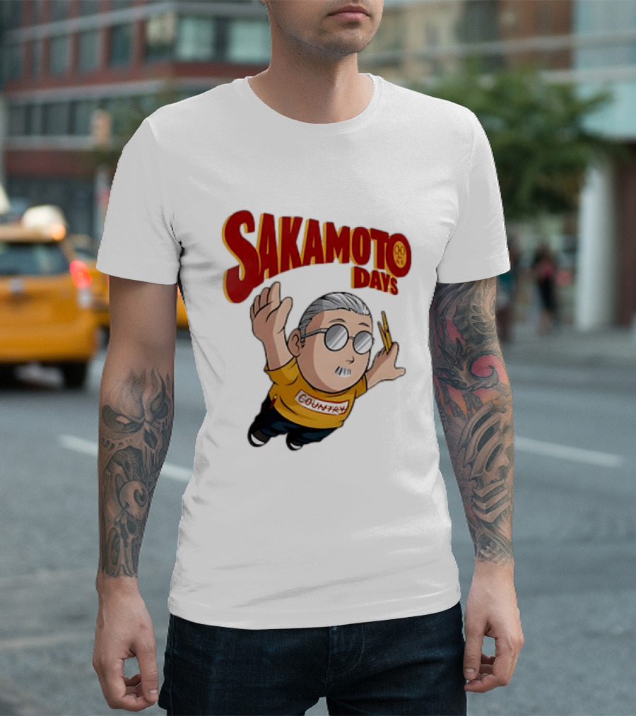 Sakamoto Days Country Super Mario Taro Sakamoto Floating T-Shirt