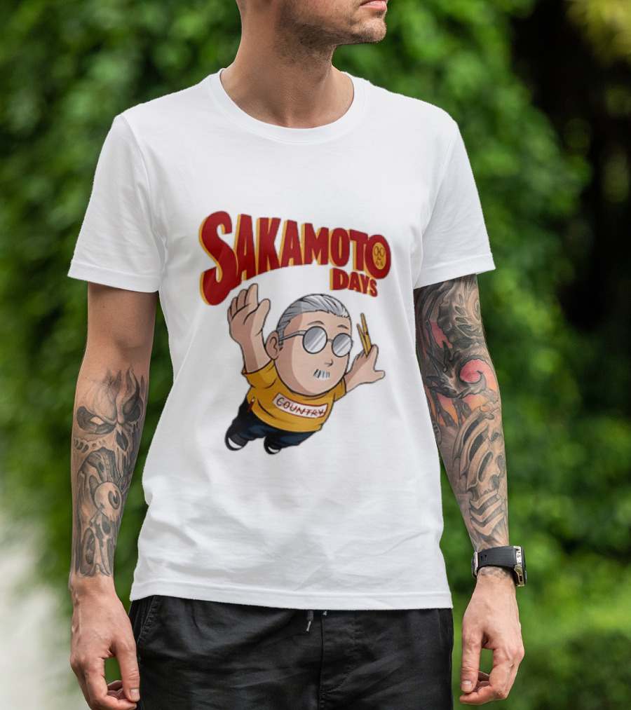 Sakamoto Days Country Super Mario Taro Sakamoto Floating T-Shirt