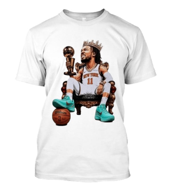 Jalen Brunson New York Crown Trophy Basketball Wilson T-Shirt