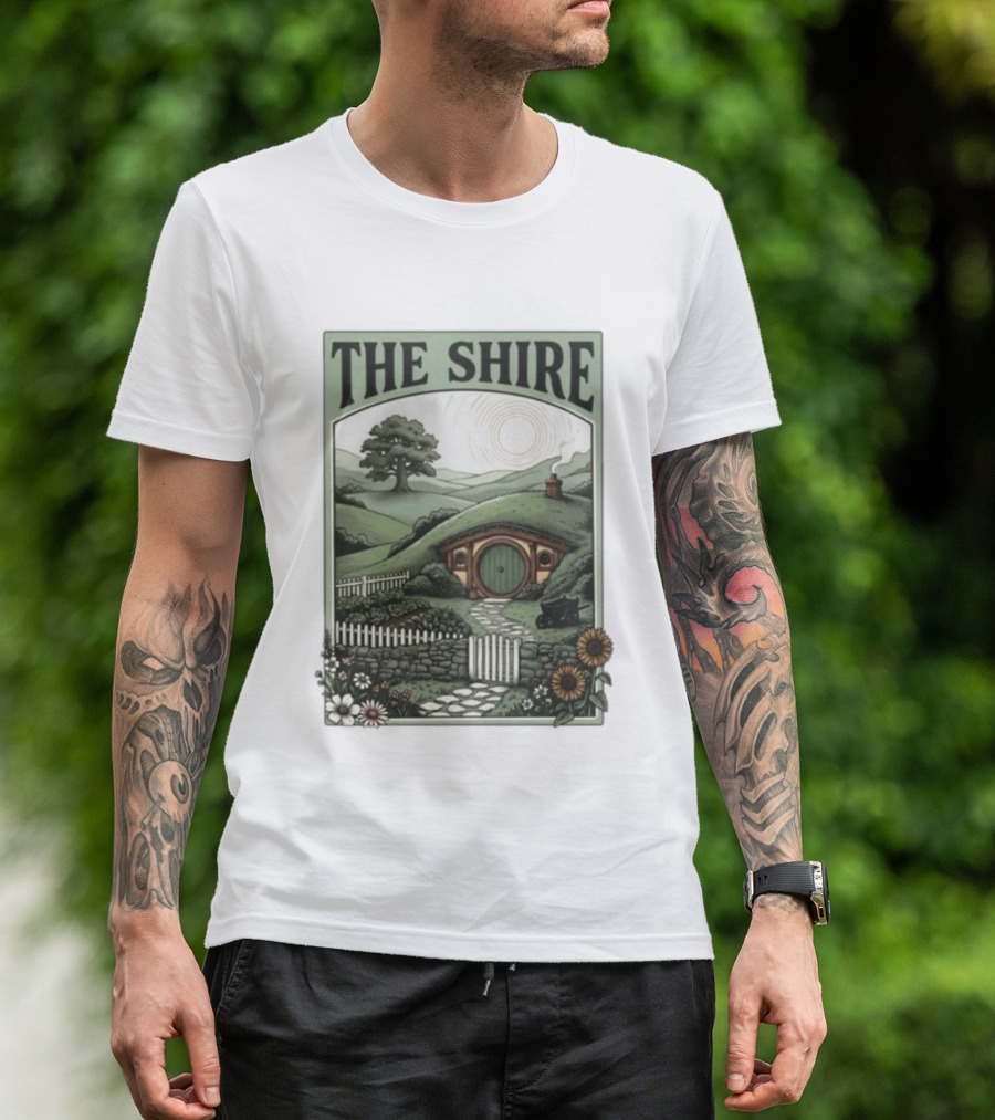 The Shire Hobbit Hole Rustic Countryside Scenery T-Shirt