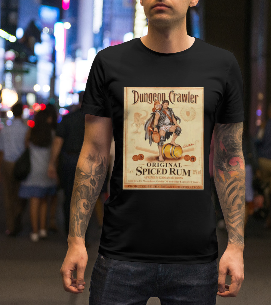 Dungeon Crawler Original Spiced Rum Borant Corporation Premium Drink T-Shirt