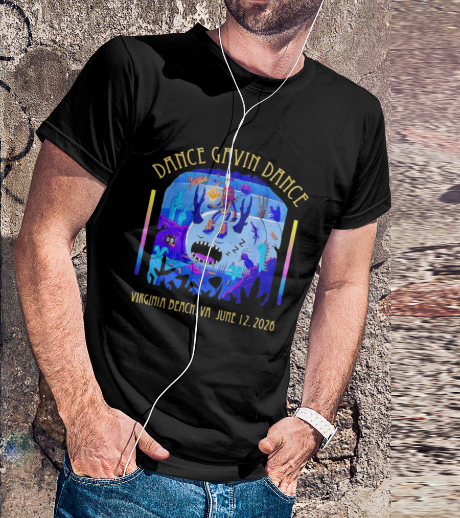 Dance Gavin Dance Underwater Virginia Beach VA June 12 2026 Concert Tour T-Shirt