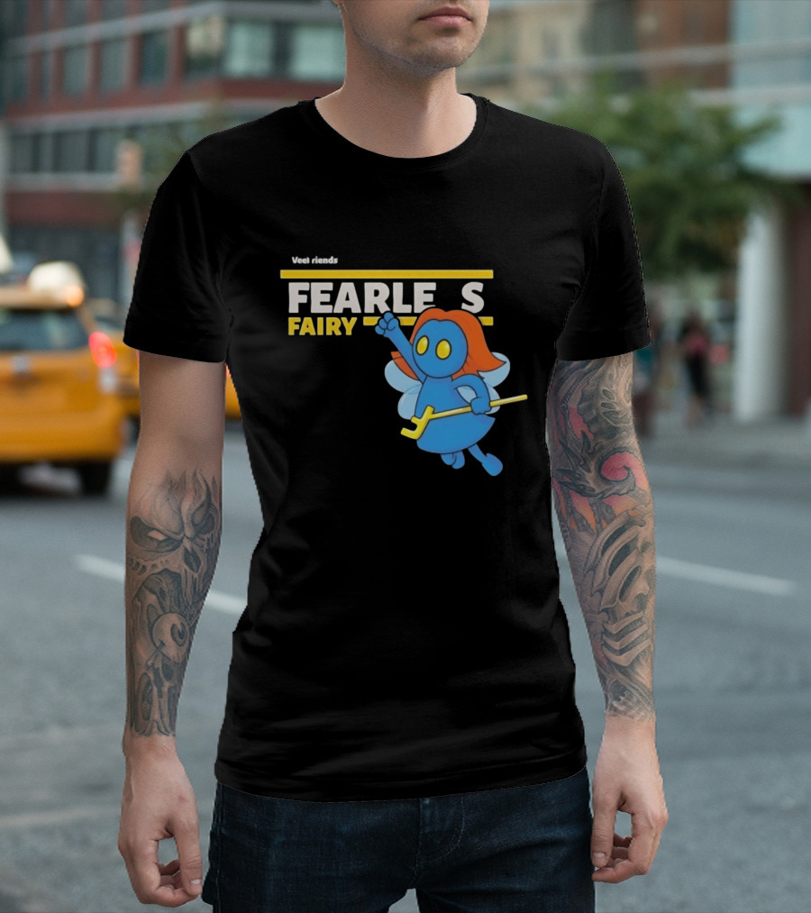 VeeFriends Fearless Fairy Bold Blue Character With Orange Hair T-Shirt