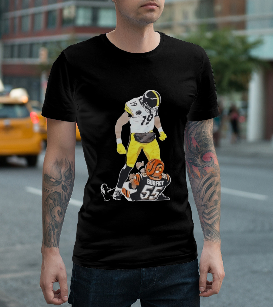 Pittsburgh Steelers JuJu Smith Schuster Over Vontaze Burfict NFL Highlight T-Shirt