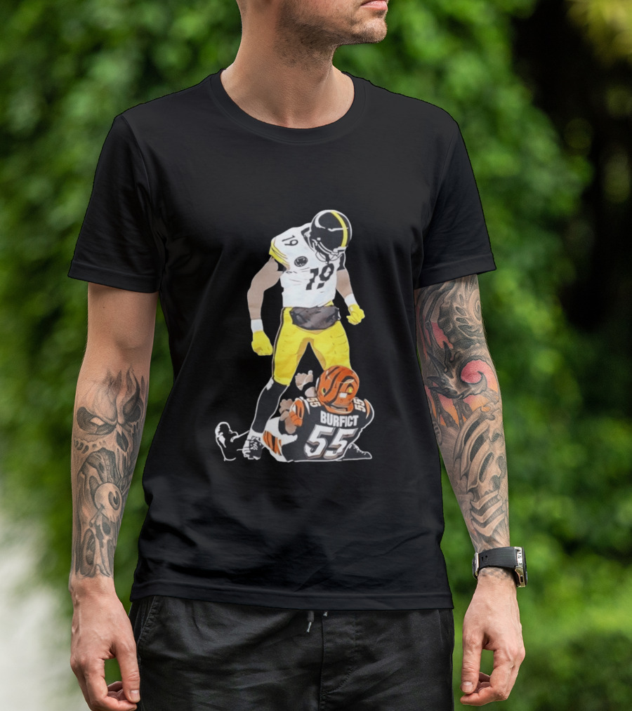 Pittsburgh Steelers JuJu Smith Schuster Over Vontaze Burfict NFL Highlight T-Shirt