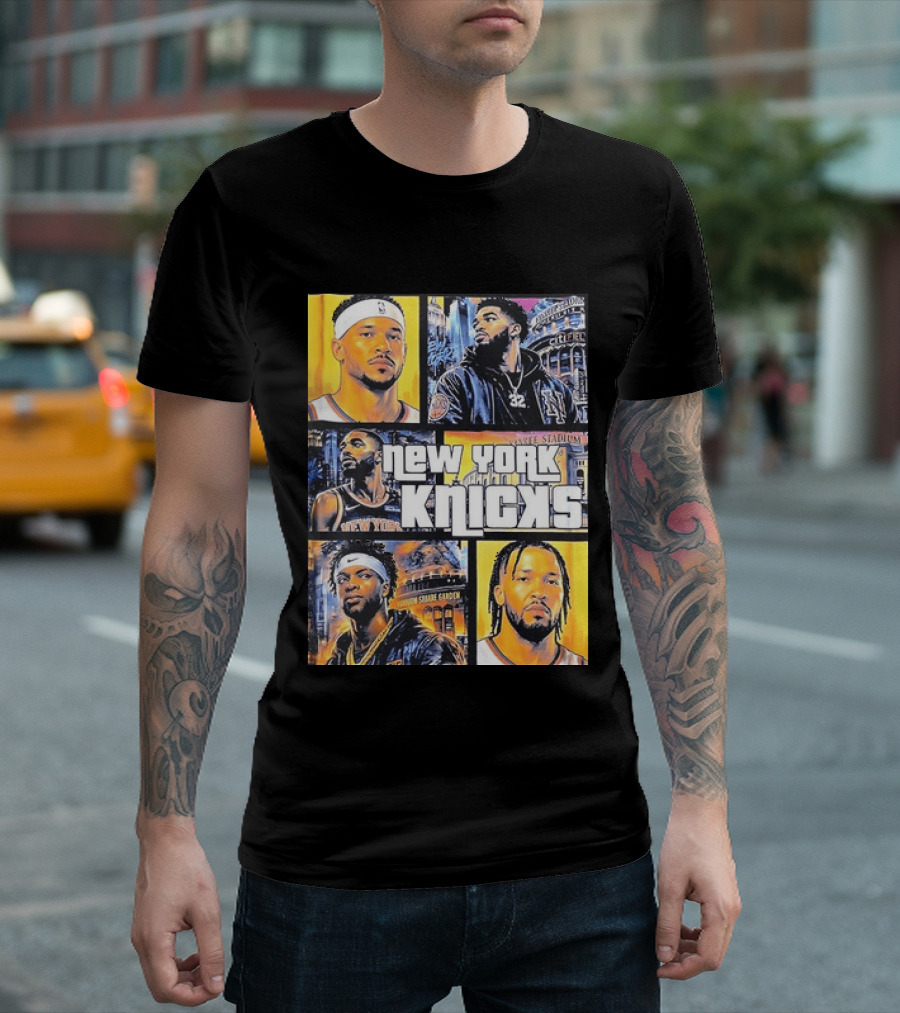 Josh Hart Karl Anthony Towns Mikal Bridges Julius Randle Jalen Brunson New York Knicks Yankee Stadium Madison Square Garden T-Shirt