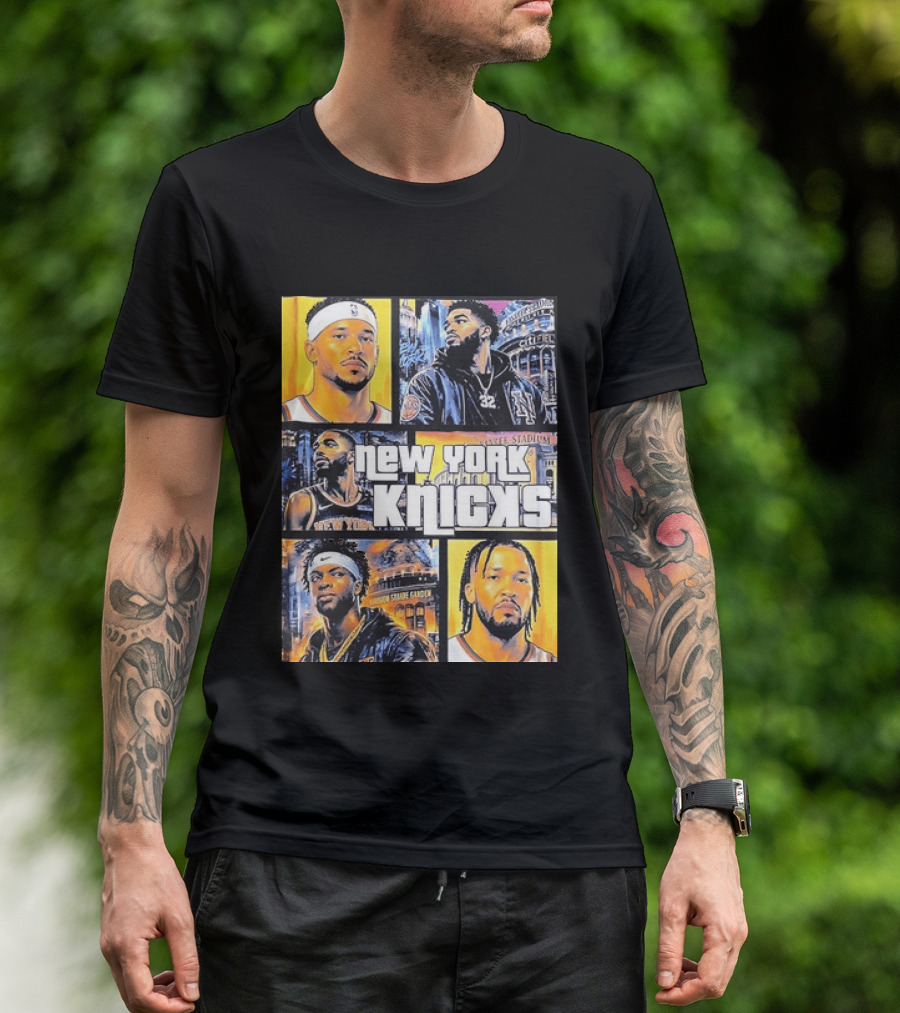 Josh Hart Karl Anthony Towns Mikal Bridges Julius Randle Jalen Brunson New York Knicks Yankee Stadium Madison Square Garden T-Shirt