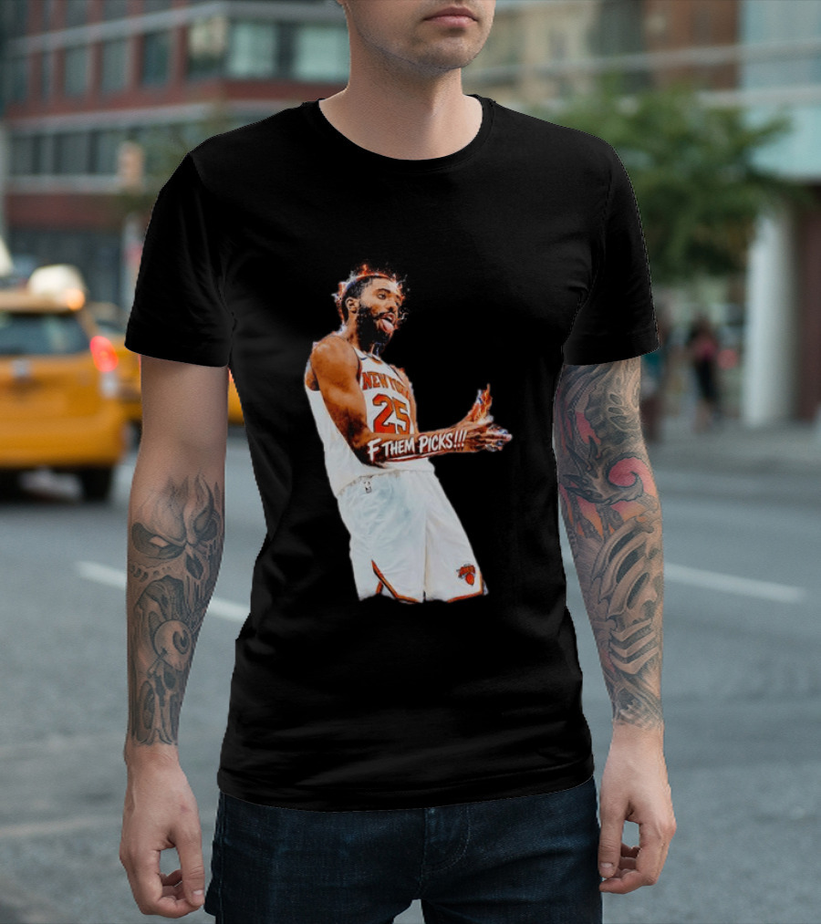 Mikal Bridges New York Knicks 25 F Them Picks T-Shirt