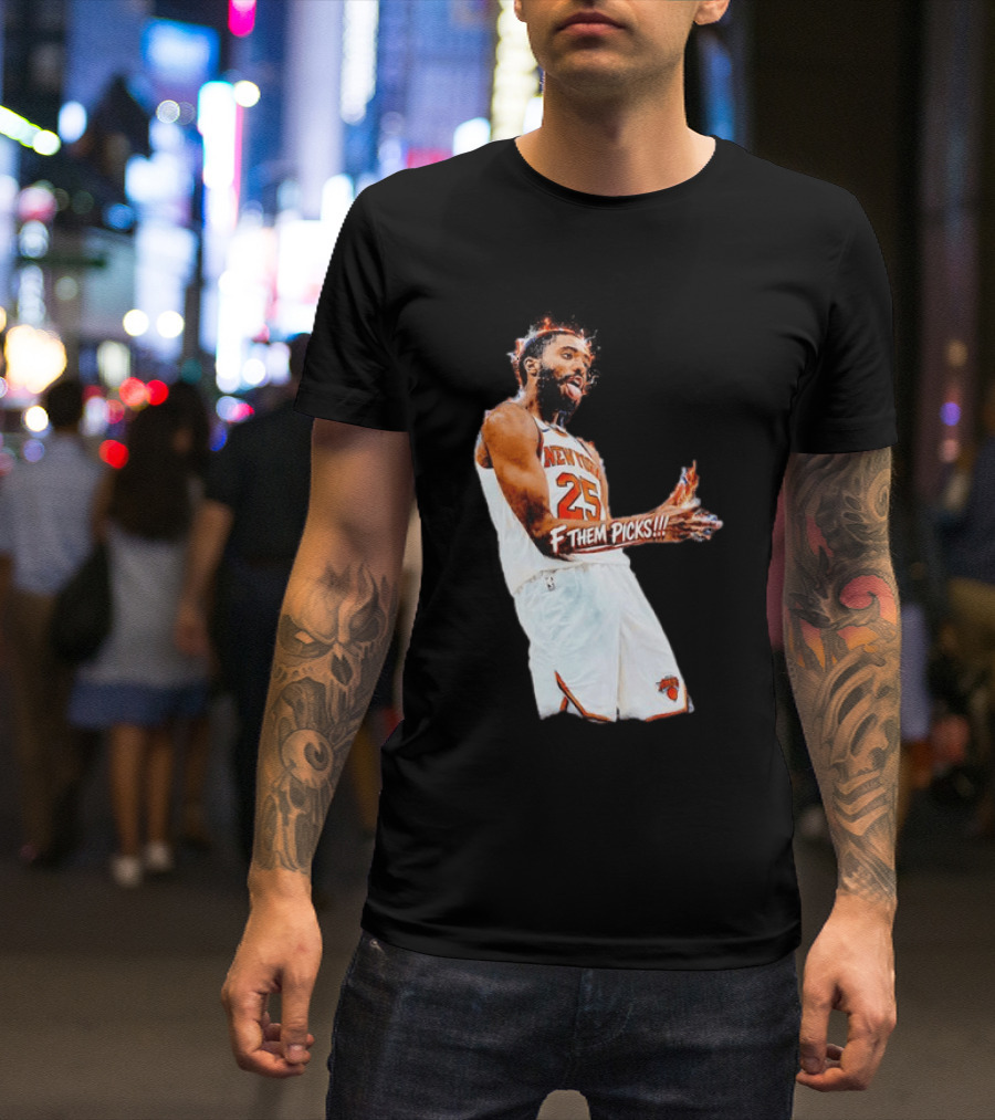 Mikal Bridges New York Knicks 25 F Them Picks T-Shirt