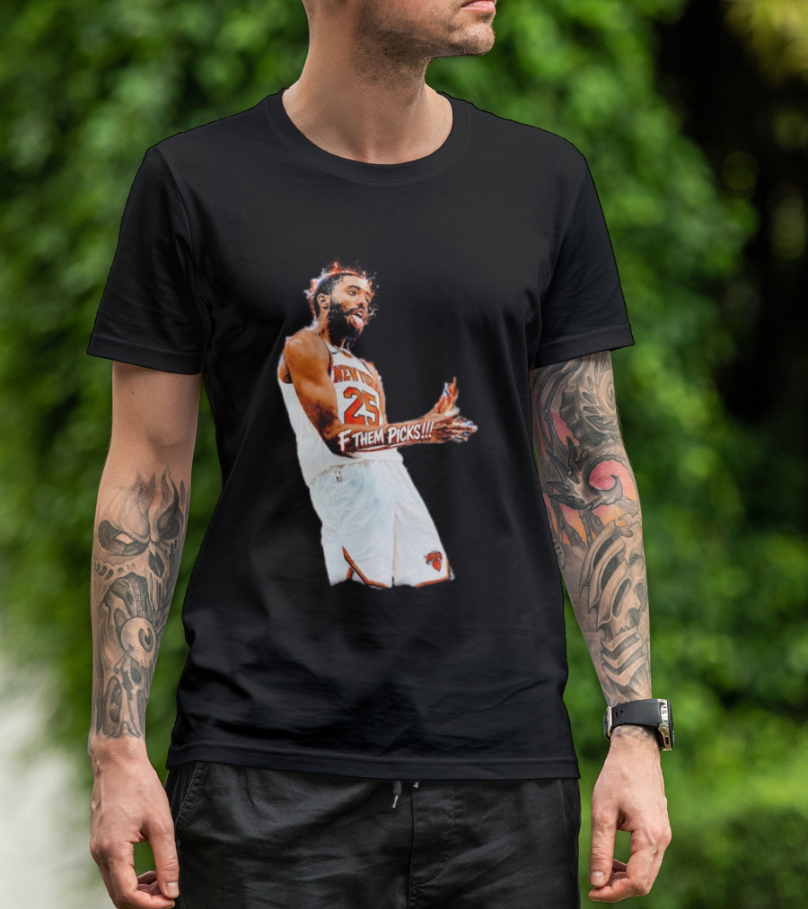 Mikal Bridges New York Knicks 25 F Them Picks T-Shirt