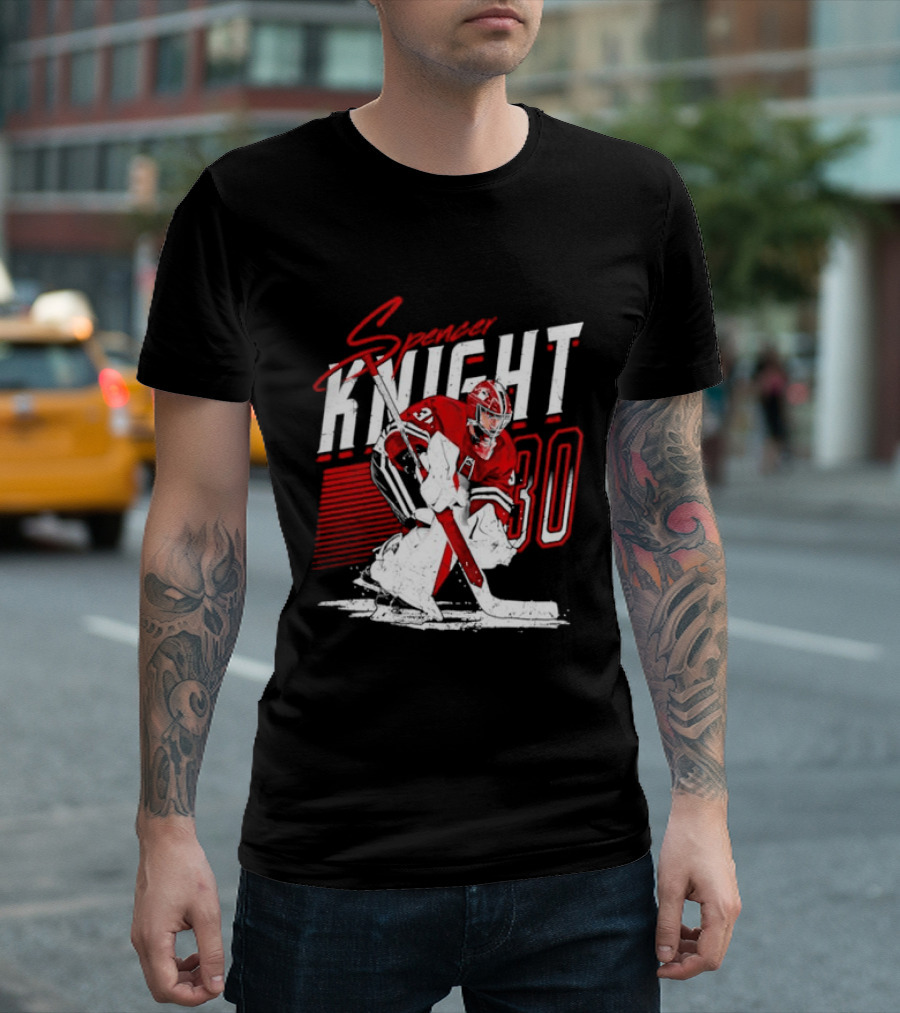 Florida Panthers Spencer Knight Number 30 NHL Stripes T-Shirt