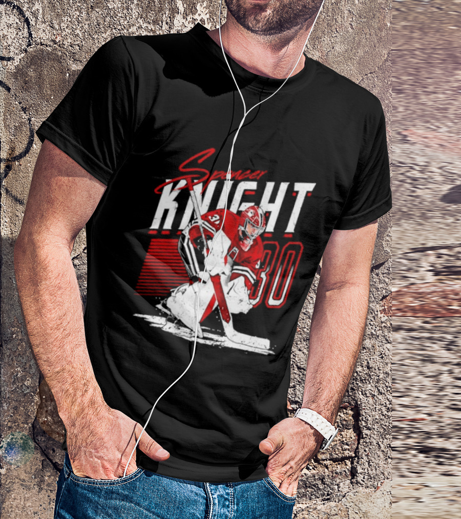 Florida Panthers Spencer Knight Number 30 NHL Stripes T-Shirt