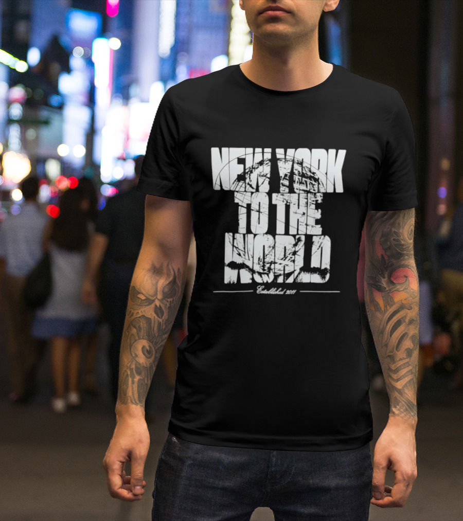 New York To The World Established 2011 Retro Style Vintage Look T-Shirt