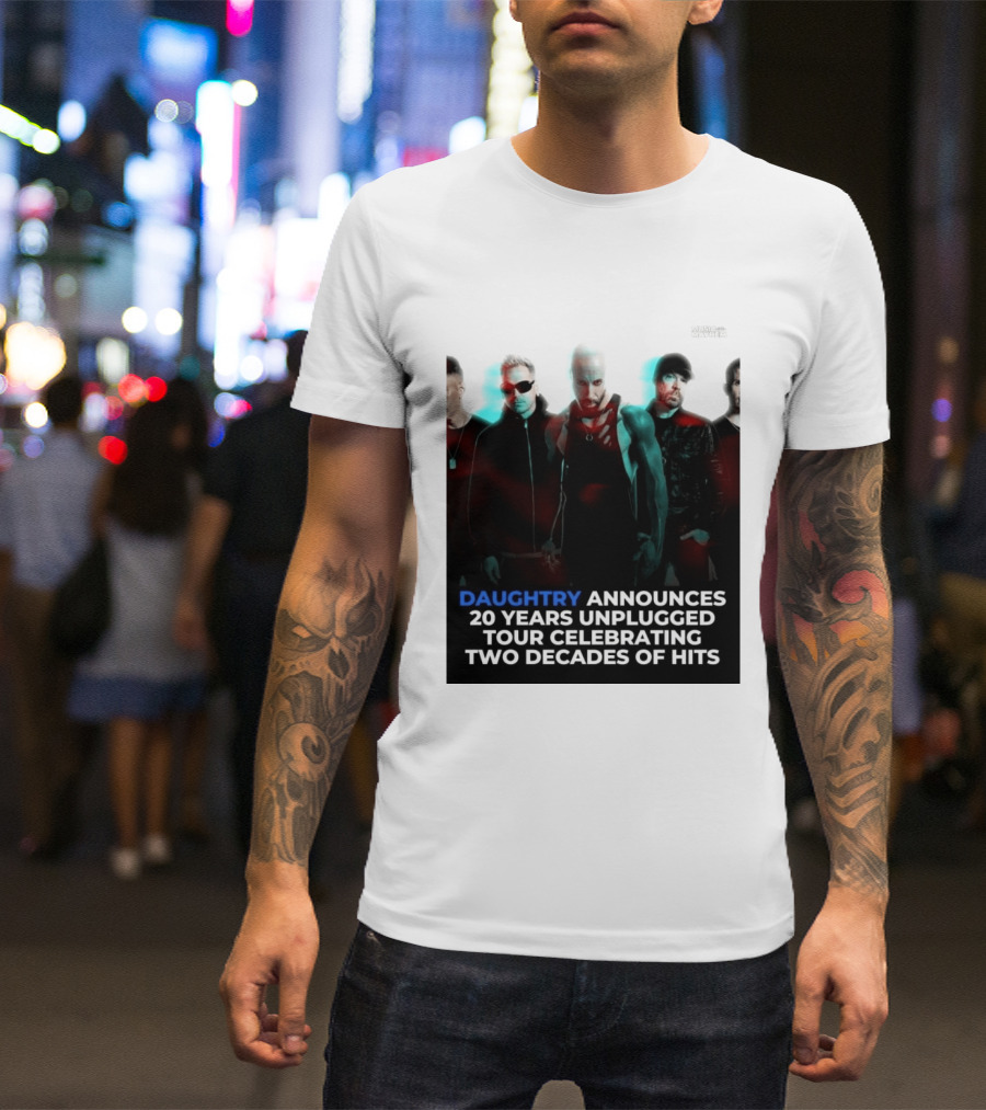 Daughtry Announces 20 Years Unplugged Tour Celebrating Two Decades Of Hits Music Mayhem T-Shirt
