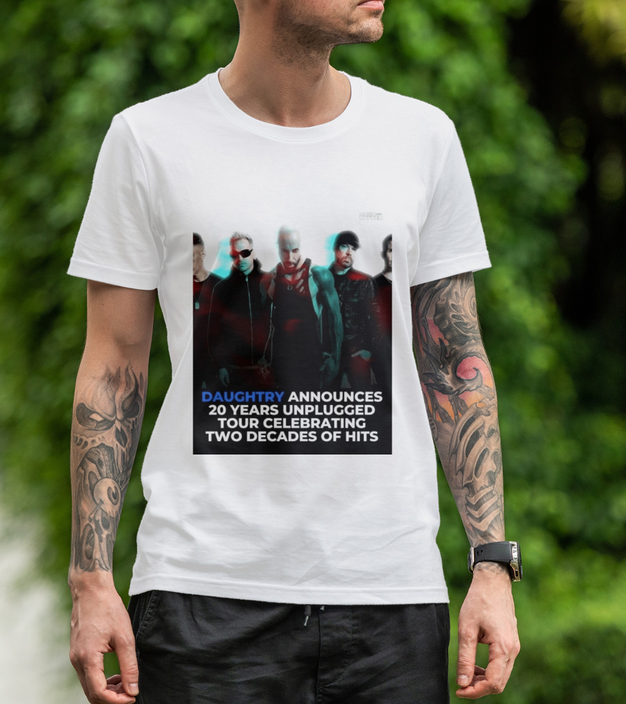 Daughtry Announces 20 Years Unplugged Tour Celebrating Two Decades Of Hits Music Mayhem T-Shirt
