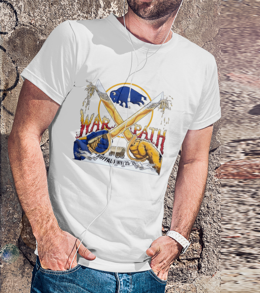 Buffalo NY War Path 25 26 Crossed Beer Sabers Sabres T-Shirt